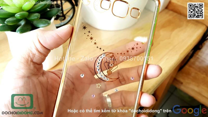 Ốp lưng Samsung Galaxy A7 JRis dẻo trong đính đá