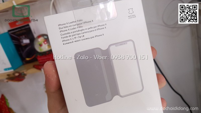 Bao da iPhone X Apple Folio dạng ví tắt mở tự động