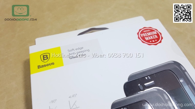 Miếng dán cường lực chống nhìn trộm iPhone 7 Plus Baseus full màn hình
