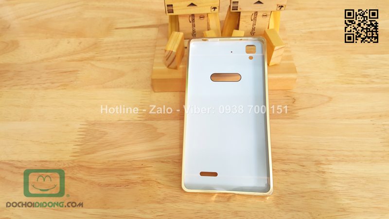 Ốp lưng OPPO R7 viền nhôm lưng tráng gương