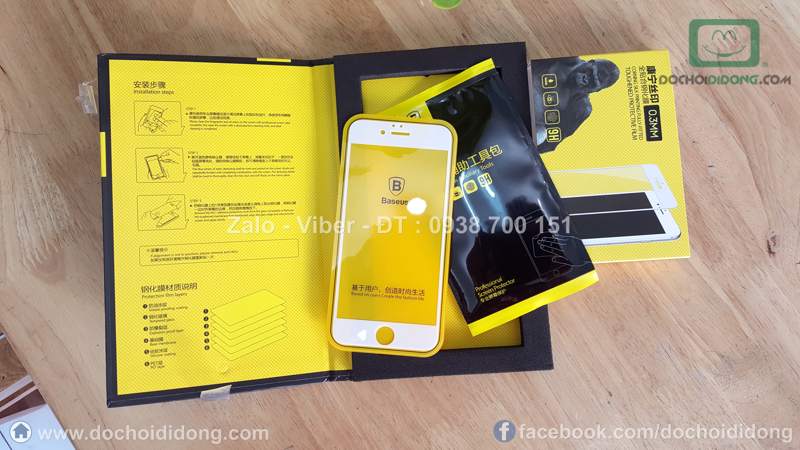 Miếng dán cường lực iPhone 6 6S Baseus full màn hình