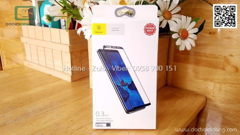 Miếng dán cường lực full màn hình Samsung S9 Baseus 0.3mm