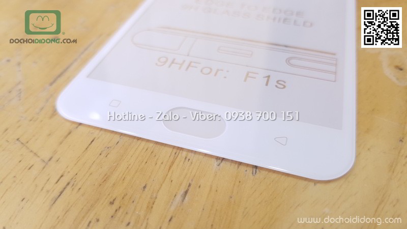 Miếng dán cường lực full màn hình Oppo F1S Zacase full keo