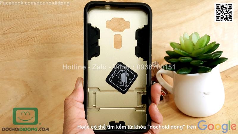 Ốp lưng Asus Zenfone 3 ZE520KL 5.2 Inch Iron Man chống sốc có chống lưng