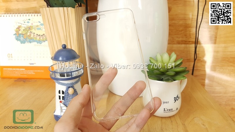 Ốp lưng iPhone 8 Plus Ou dẻo trong siêu mỏng