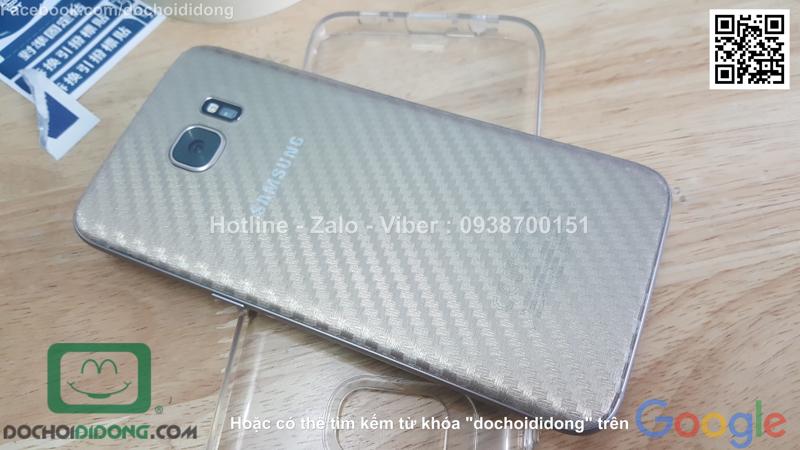 Miếng dán mặt sau Samsung Galaxy S7 Edge Carbon Gor