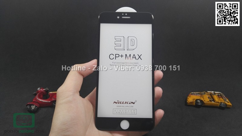 Miếng dán cường lực iPhone 6 6s Plus Nillkin 3D CP Max full màn hình 9H