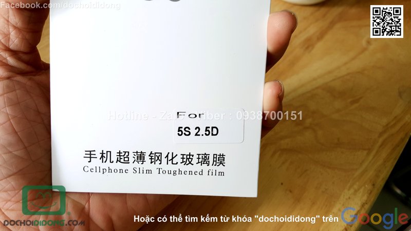 Miếng dán cường lực iPhone 5 5s SE 9H