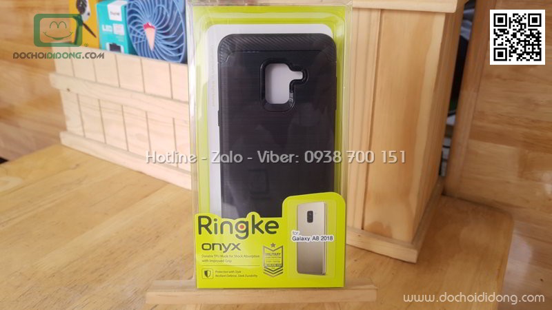 Ốp lưng Samsung Galaxy A8 2018 Ringke Onyx