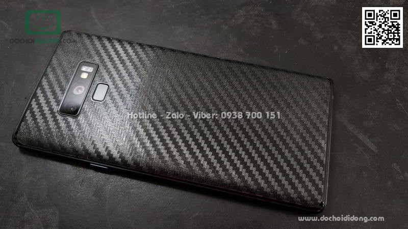 Miếng dán mặt lưng Samsung Note 9 vân carbon