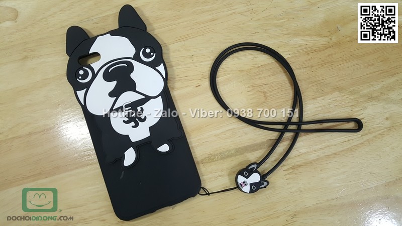 Ốp lưng iPhone 7 Plus dẻo hình thú có dây đeo