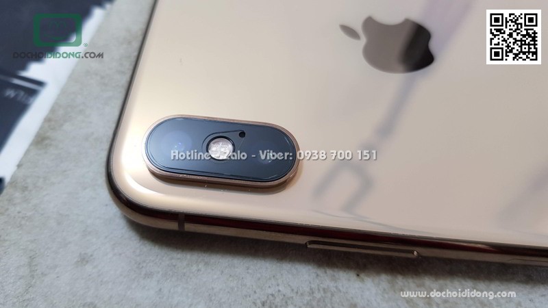 Miếng dán cường lực camera iPhone X Xs Xs Max Totu kèm ốp viền bảo vệ camera