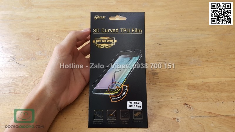 Miếng dán màn hình Samsung Galaxy J7 Prime Vmax full màn hình