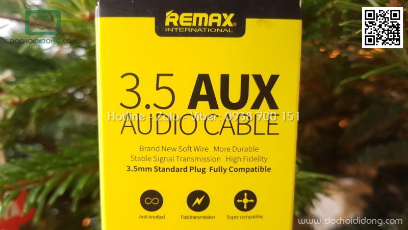 Cáp âm thanh Remax RL-L100 AUX Jack 3.5 2 đầu