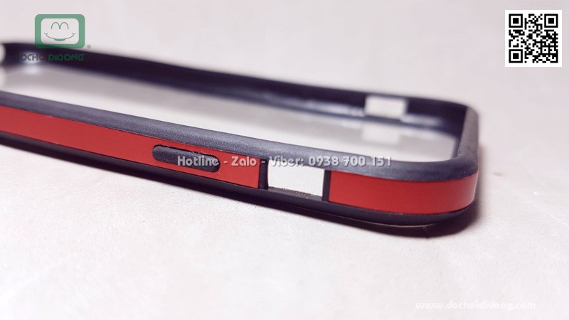 Ốp lưng iPhone 6 6S Sulada lưng kính trong viền màu