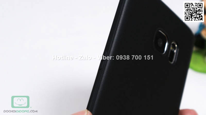 Ốp lưng Samsung Galaxy S7 Edge dẻo nhám đen siêu mỏng bảo vệ camera