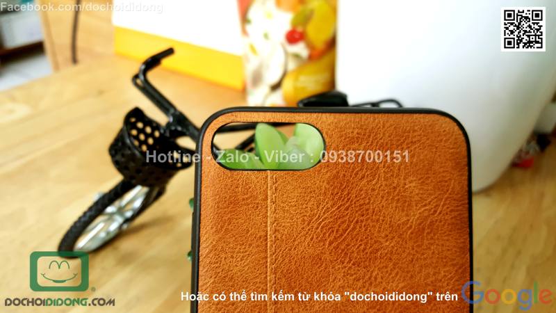 Ốp lưng iPhone 7 Plus Mean Love lưng da chống sốc