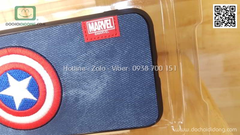 Ốp lưng iPhone X Marvel Avengers lưng vải