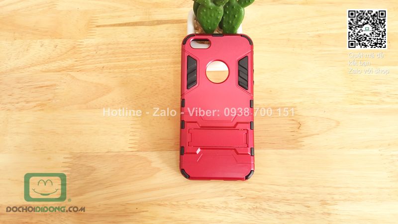 Ốp lưng iPhone 5 5S Iron Man chống sốc có chống lưng