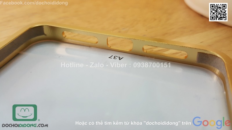 Ốp lưng Oppo Neo 9 viền nhôm lưng tráng gương