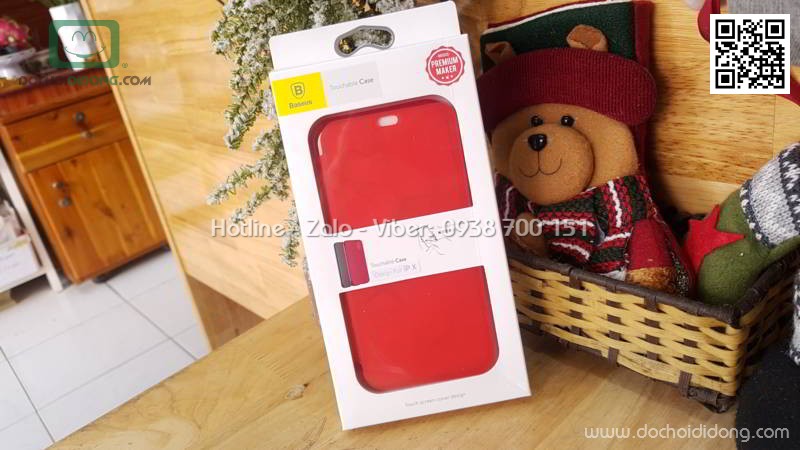 Bao da iPhone X Baseus Touchable bề mặt cảm ứng
