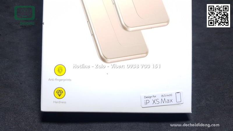 Miếng dán cường lực mặt lưng iPhone Xs Max Baseus trong suốt 9H