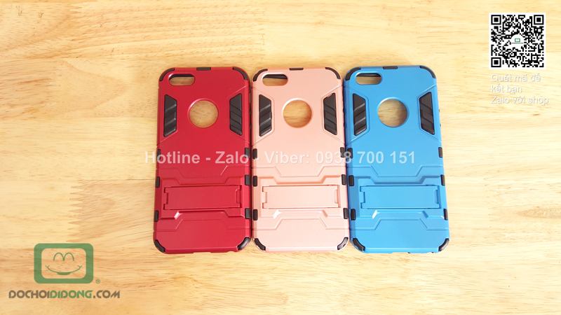 Ốp lưng iPhone 5 5S Iron Man chống sốc có chống lưng