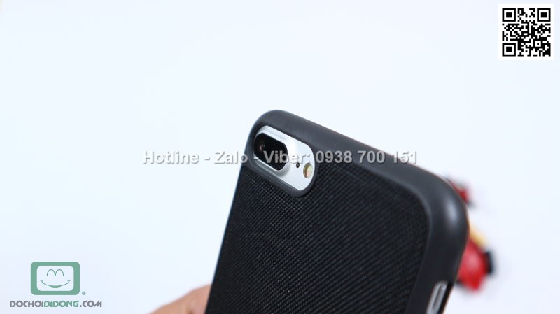 Ốp lưng iPhone 7 Plus dẻo vân vải bố