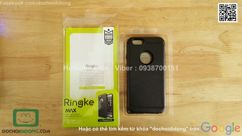 Ốp lưng Iphone 6 6s Ringke Max chống sốc cao cấp