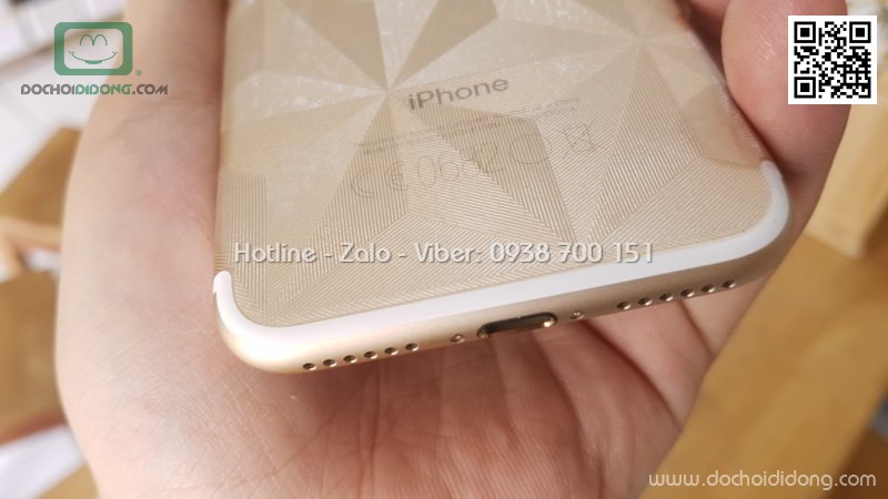 Miếng dán mặt lưng iPhone 7 in khối 3D