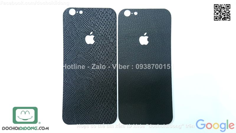 Miếng dán da mặt sau iPhone 6 6s iSen