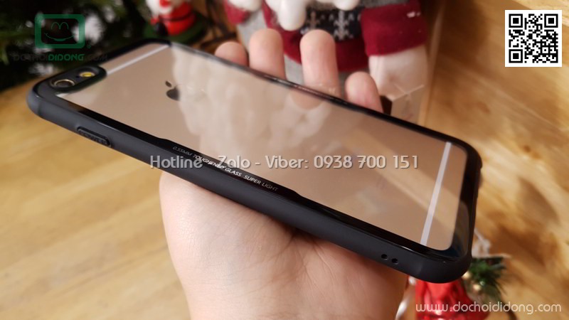 Ốp lưng iPhone 6 6S Plus Likgus lưng kính viền dẻo