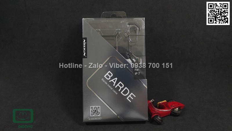 Ốp lưng iPhone 7 Barde kim loại có nhẫn đeo