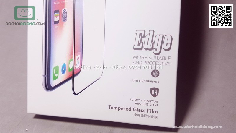 Miếng dán cường lực iPhone X Baseus Edge full màn hình