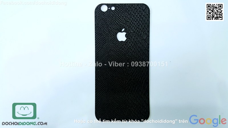 Miếng dán da mặt sau iPhone 6 6s iSen