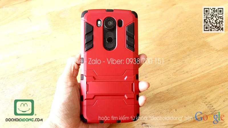 Ốp lưng LG V10 Iron Man chống sốc có chống lưng