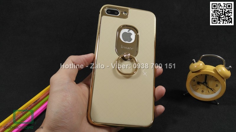 Ốp lưng iPhone 8 Plus iPaky chống sốc có nhẫn đeo