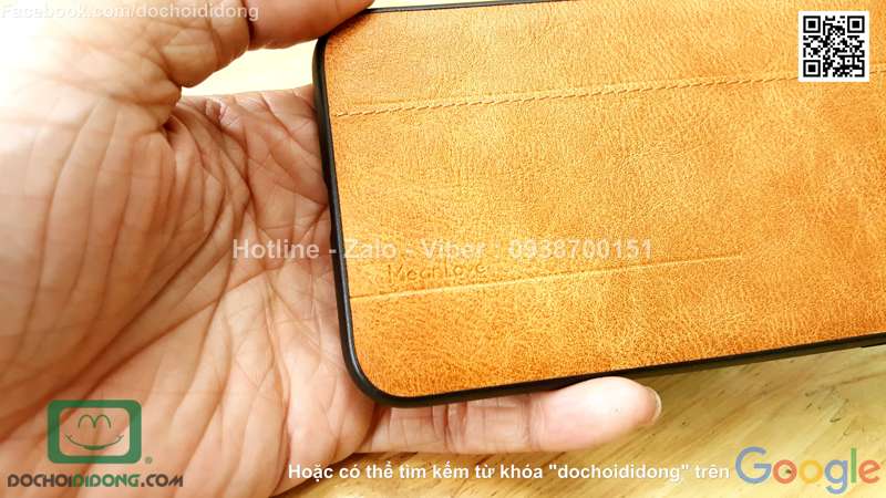 Ốp lưng iPhone 7 Plus Mean Love lưng da chống sốc