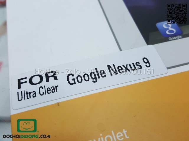 Miếng dán màn hình Nexus 9 loại trong