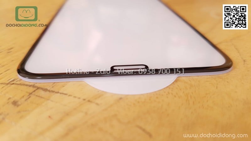 Miếng dán cường lực full màn hình iPhone X ANANK 3D 9H kèm dán sau