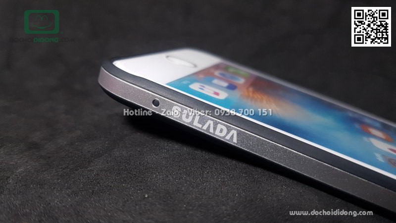 Ốp lưng iPhone 6 6S Plus Sulada lưng kính cường lực viền mềm