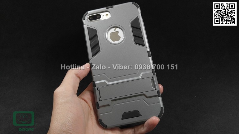 Ốp lưng iPhone 7 Plus Iron Man chống sốc có chống lưng
