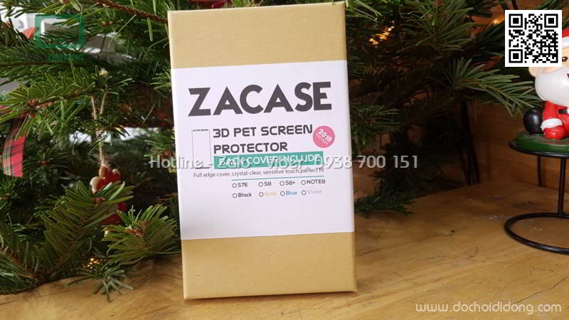 Miếng dán cường lực dẻo Samsung S7 Edge Zacase 3D kèm dán sau