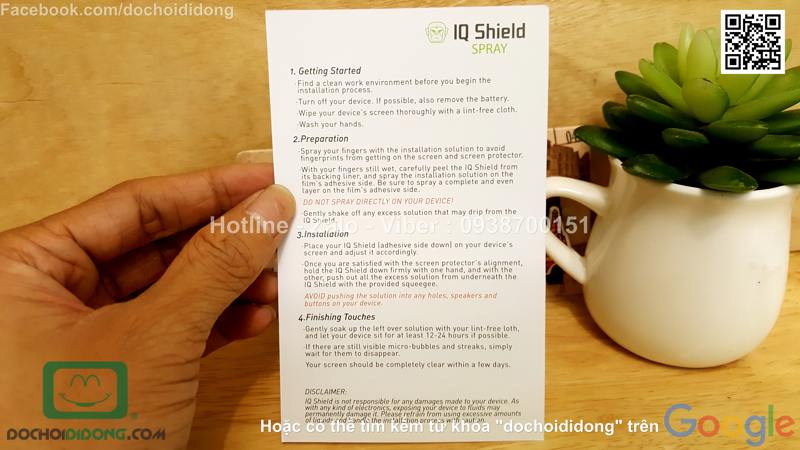 Miếng dán màn hình Samsung Galaxy Note 7 IQ Shield full màn hình