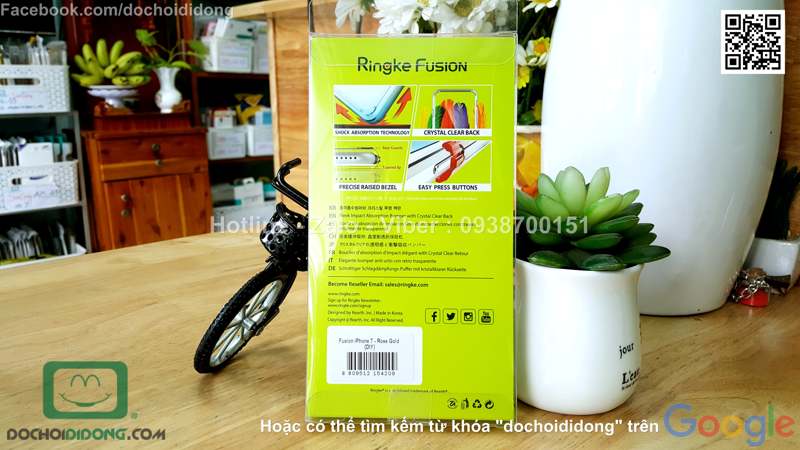 Ốp lưng iPhone 7 Ringke dẻo trong cao cấp