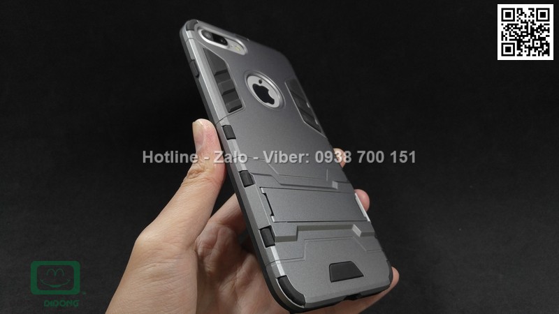 Ốp lưng iPhone 8 Plus Iron Man chống sốc có chống lưng