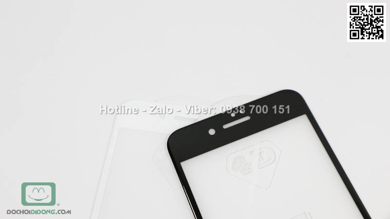 Miếng dán cường lực iPhone 7 Plus 4D full màn hình 9H