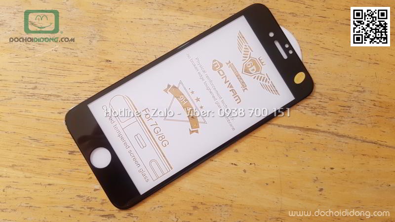 Miếng dán cường lực full màn hình iPhone 7 8 6D