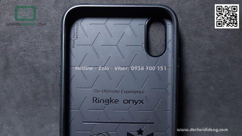 Ốp lưng iPhone Xr Ringke Onyx vân kim loại