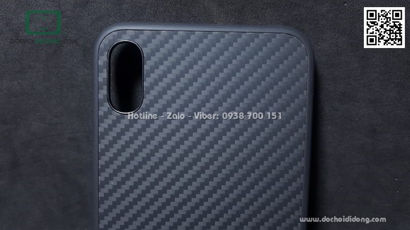 Ốp lưng iPhone XS Max Nillkin carbon